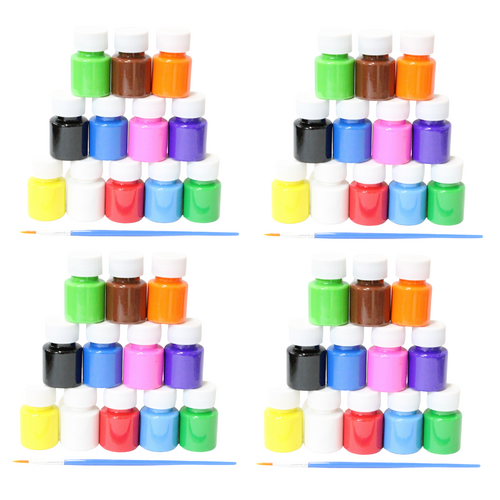 4x Gouache Paints Sets 25ml Tubs Introduction Colours Includes Brush Art Set