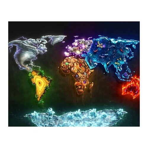 World Map Paint by Numbers Canvas Art Work DIY 40cm x 50cm