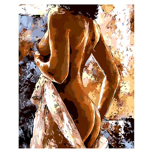 Female Nude Paint by Numbers Canvas Art Work DIY 40cm x 50cm
