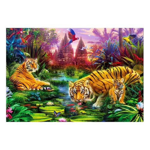 Tigers Resting Diamond Art Painting Kit Set DIY 40cm x 50cm