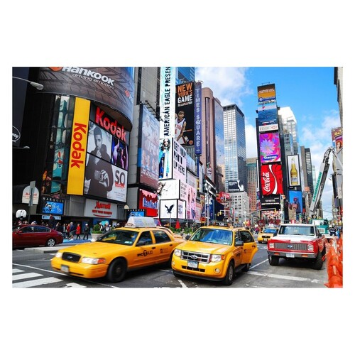 Time Square Street View Yellow Cabs Diamond Art Painting Kit Set DIY 40cm x 50cm