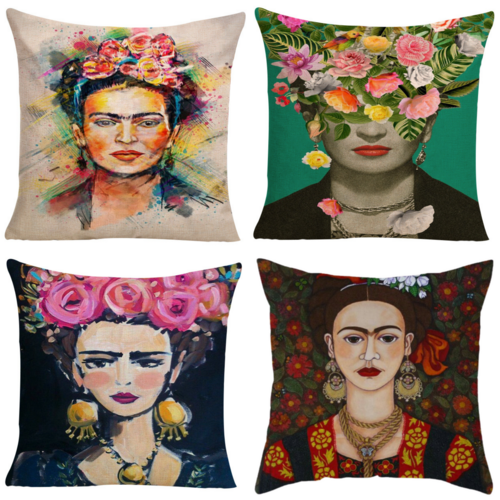 4pce Set of Mixed Frida Kahlo Cushions 45cm Mexican Inspired Design Bundle 