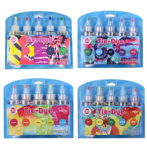 20pce Tie Dye Set Kit Colour Cotton & Linen 120ml Tube Cold Water DIY Art Clothing