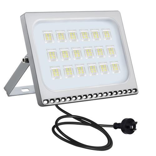 LED Flood Light Lamp 100W 8000 Lumens AU Plug Cold White Colour Hangable Metal Frame