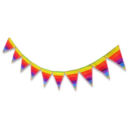 200cm x 30cm Rainbow Flag Bunting Flag, Gay Pride Theme, Colourful, Great for Home