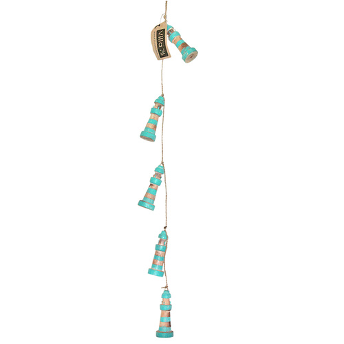 1pce Hanging 5 Tiered Nautical Beach House Motifs, Wall Art, Starfish, Lighthouses etc Light Houses