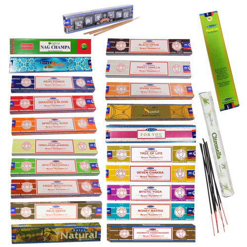 330g Mixed Scent Incense Sticks Kit Nag Champa Specialty Pack Set + Citronella