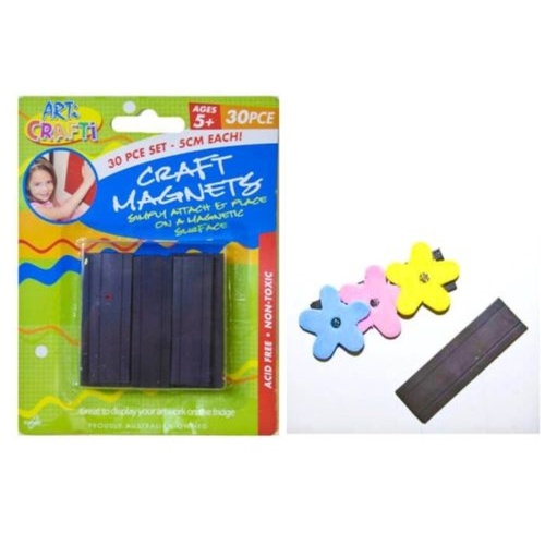 30pce Craft Magnet Strips Set 5cm x 2" Great for Art & Craft, Magnet Making