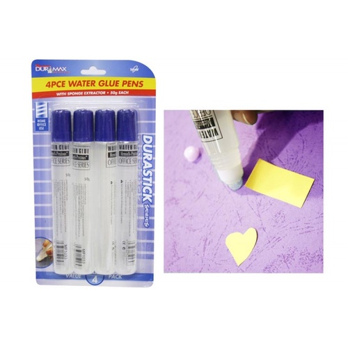 4pce Water Glue Pens - 50g each - Value Pack