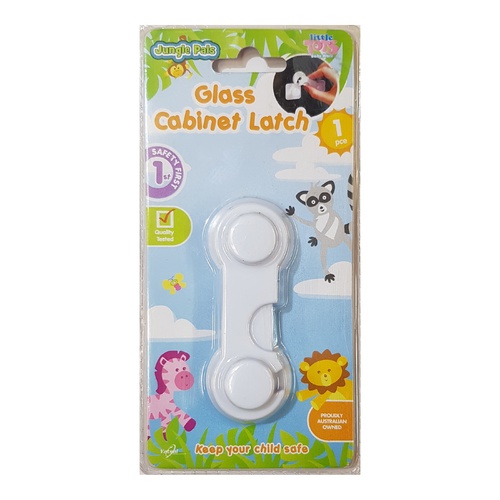 1 x Glass Cabinet Safety Latch 9.5cm - Baby Safety