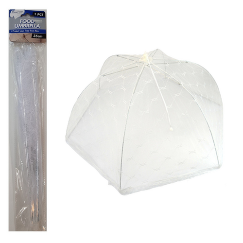  1pce Food Umbrella Cover Protector Diam 35cm Foldable Heavy Duty Serving Platter Net