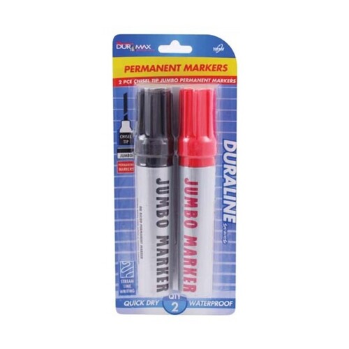 2pce Jumbo Permanent Markers 6mm Tip Office Supplies Back to School Stationery