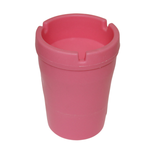 Pink Butt Ash Bucket 8x11cm Tray Smoke Waste Holder Lid Bin
