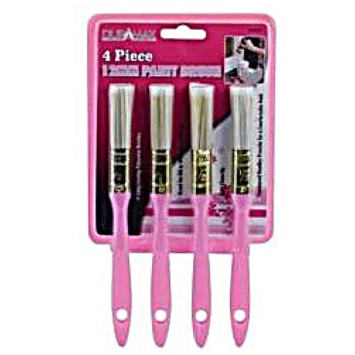 4pce Paint Brush Set 12mm Wide x 18cm High Hot Pink Collection