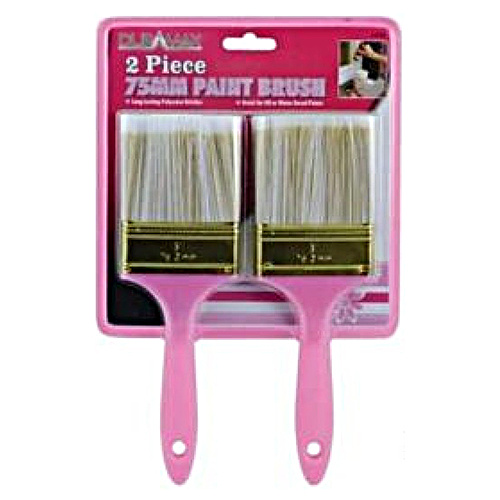 2pce Paint Brush Set 75mm Wide x 23cm High Hot Pink Collection