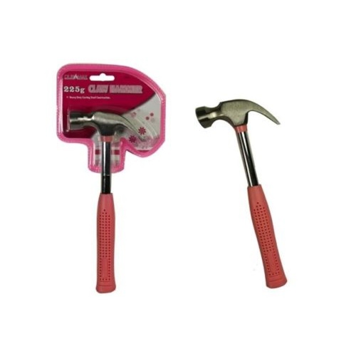 1pce Hot Pink Claw Hammer 227g Ideal for Craft, Hanging Pictures