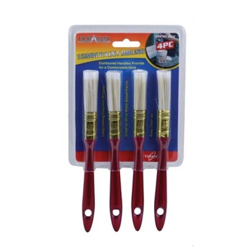 4pce Paint Brush Set 12mmW/18.5cmH Carpentry Tool DIY Projects Value Pack