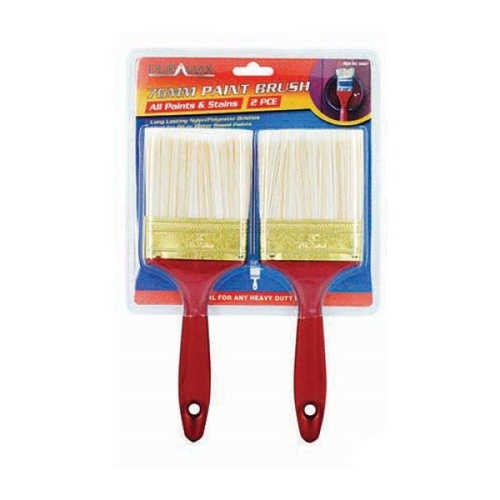 2pce Paint Brush Set 75mmW/23cmH Carpentry Tool DIY Projects