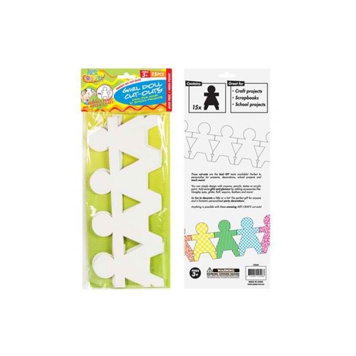 15pce Girl Doll Cut-Outs 12cm Ideal for DIY Home or School Projects Acid Free