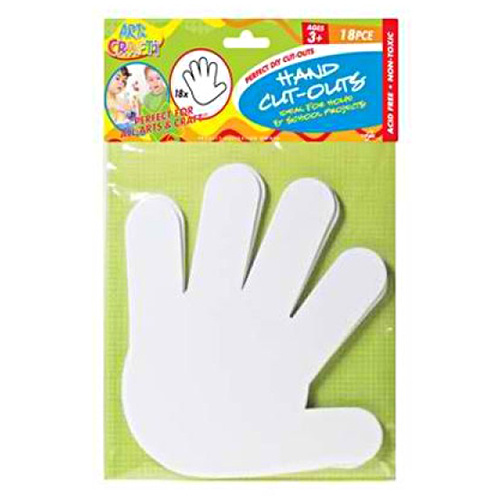 18pce, 16cm Hand Cut-Outs, Ideal for Home or School Projects, Acid Free DYI
