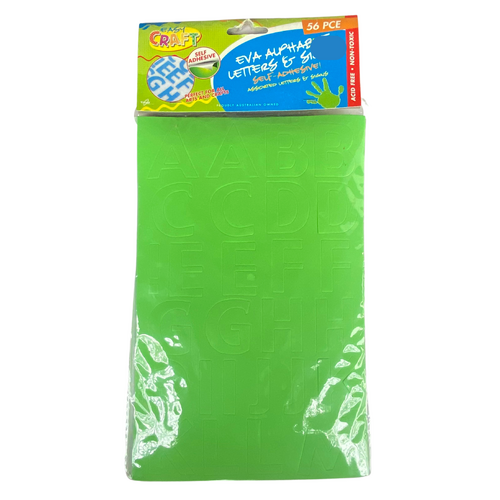 Green EVA Alphabet Letters Self Adhesive Art, Craft & Scrapbooking