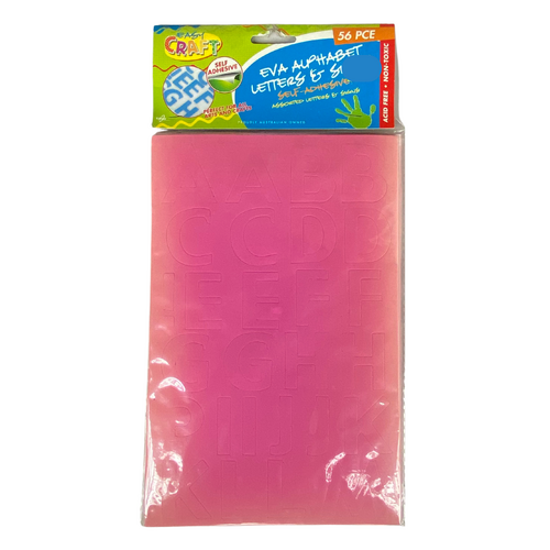 Pink EVA Alphabet Letters Self Adhesive Art, Craft & Scrapbooking