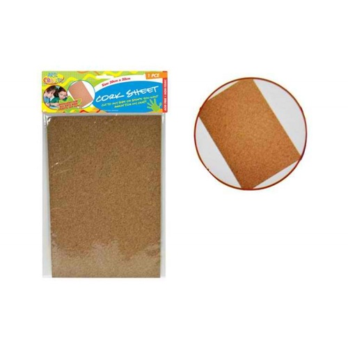 1pce Craft Cork Sheet, A4 Size 20cm x 30cm, Can Make a Cork or Pin Board