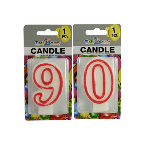 Number "90" Birthday Candle 7.5cm High Excellent For Parties And Events