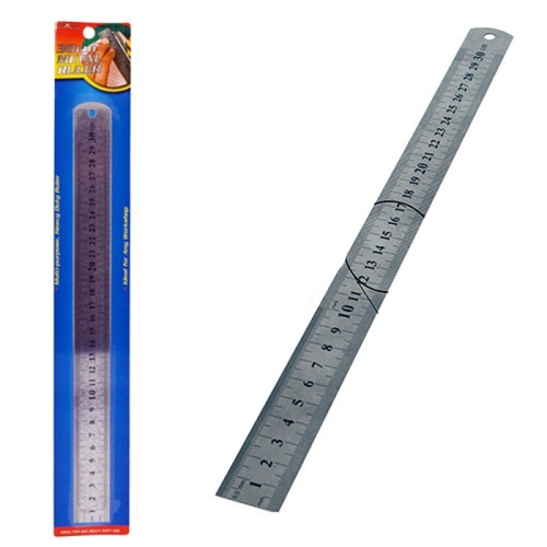 1pce Metal Ruler 30cm for Measuring School Office Supplies