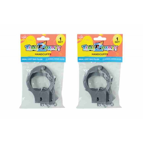 1pce Toy Handcuffs with Key, great for facy dress or loot bag filler