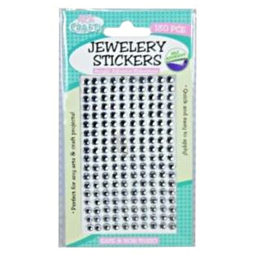 180pce Adhesive Rhinestones - Silver 5mm, Scrapbooking Art & Craft Card Making