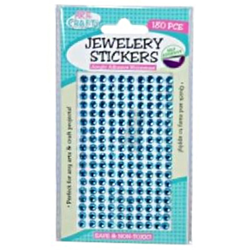 180pce Adhesive Rhinestones - Blue 5mm, Scrapbooking Art & Craft Card Making