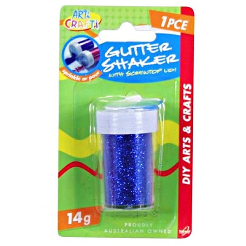 1pce Glitter Tube Shaker 14g,Screw Top Lid w/Pour/Sprinkle Adaptor-Royal Blue