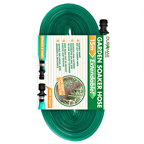 1pce Garden Soaker Hose Sprinkler-15M w/Male Connect -  DURAMAX 