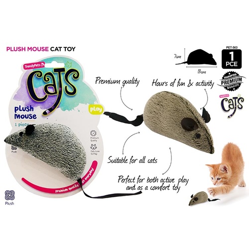 1pce Mouse Cat Toy Plush 13cm