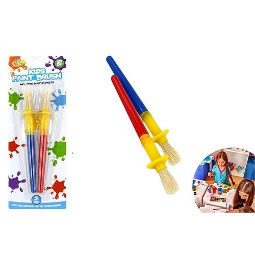 2pce Kids Paint Brush Set with Rests Childrens Painting Craft DIY