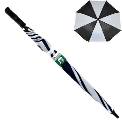 1pce Black 77cm Golf Umbrella Large Automatic Open Waterproof