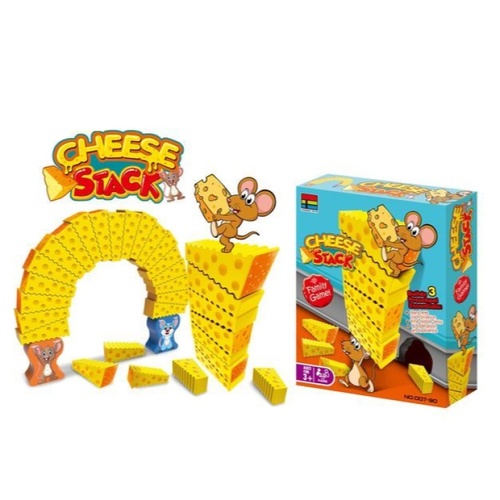 25pce Cheese Stack Board Game Boxed Family Kid Toy Party Adult Entertainment