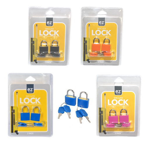 8pce Mini Padlocks Set with Keys for Secure Safe Travelling Swivel Shackle Bundle