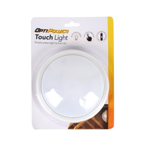 14cm White Portable Touch Light, Battery Operated/Powered, Plastic