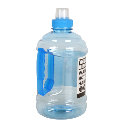 Water Bottle With Easy Grip Handle Clear Plastic 1L