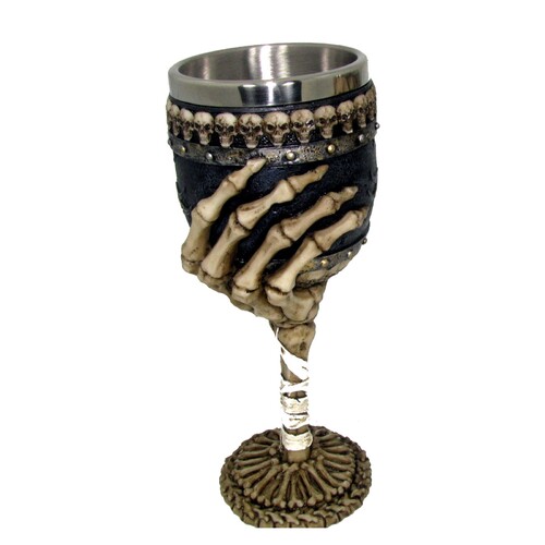 1pce Skeleton Hand 19cm Skull Goblet Mug Drinking Cup Halloween Mancave Decor