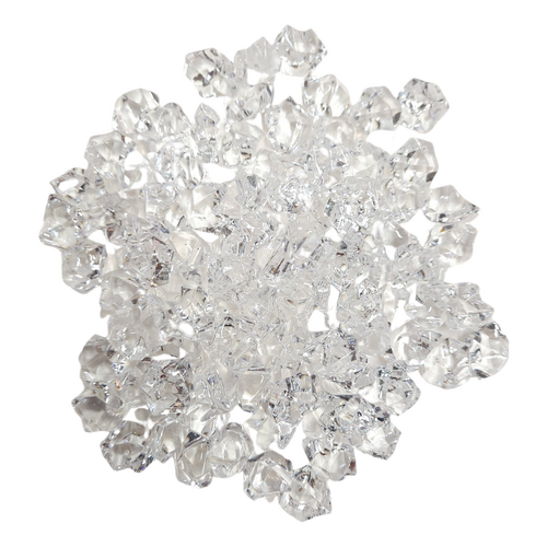 Acrylic Fake Ice Cube Rocks 250g Clear Plastic Glass Gems