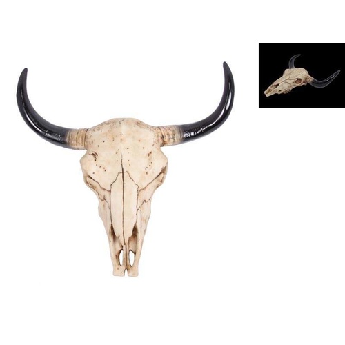 30cm Resin Artificial Cow Skull, Realistic Bohemian Style, Wall Art Hangable