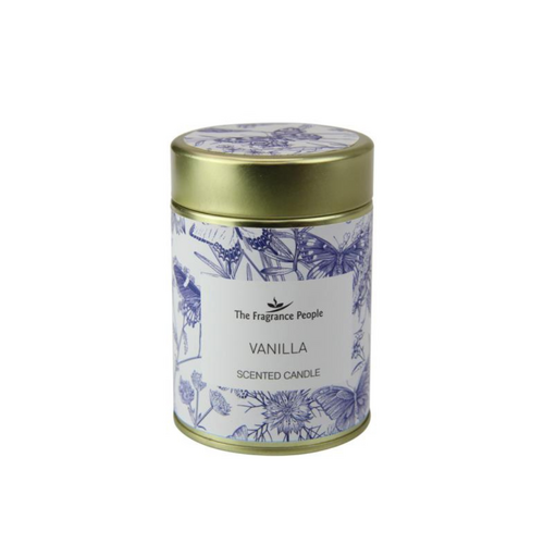 220g Vanilla Scented Candle in Hamptons Butterfly Tin Design