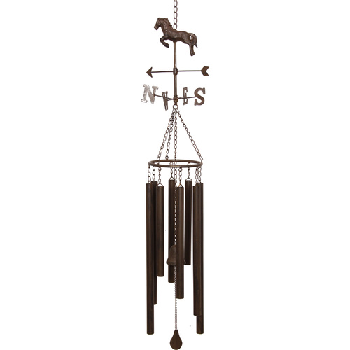 1pce 118cm Country Cast Iron Horse Weather Vane Wind Chime