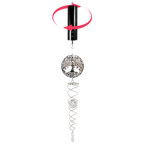 Tree of Life Spinner & Motor Crystal Vortex Illusion Hanging Decoration 2pce