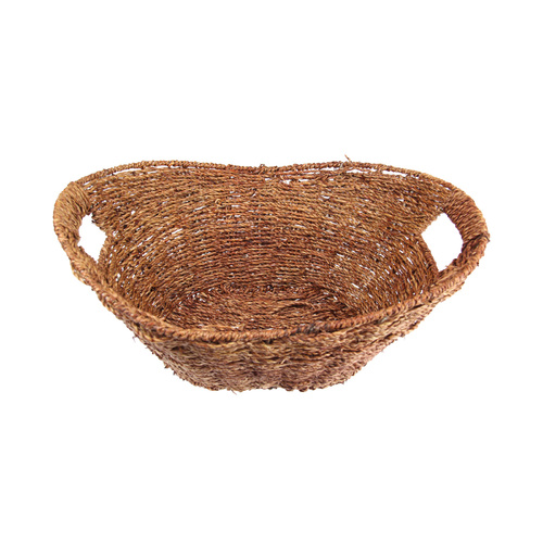 Natural Seagrass Storage Basket 40cm Fruit Bowl Round Holder Boho Home Decor