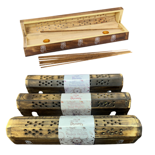 3pce Set 30cm Wooden Incense - Fantasy Dreams, Sweet Dreams, Magical Dreams