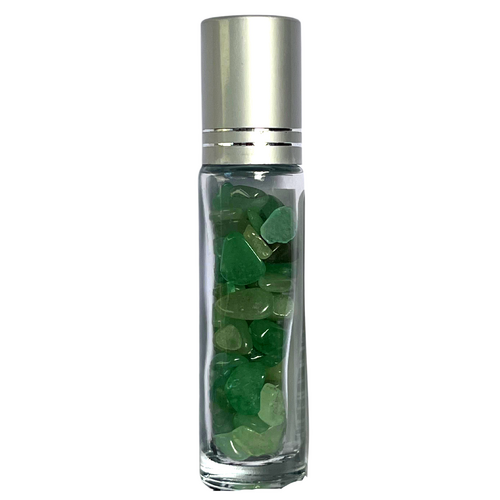 8.5cm Green Aventurine Massage Roller Refillable Spiritual Essential Oil Zen